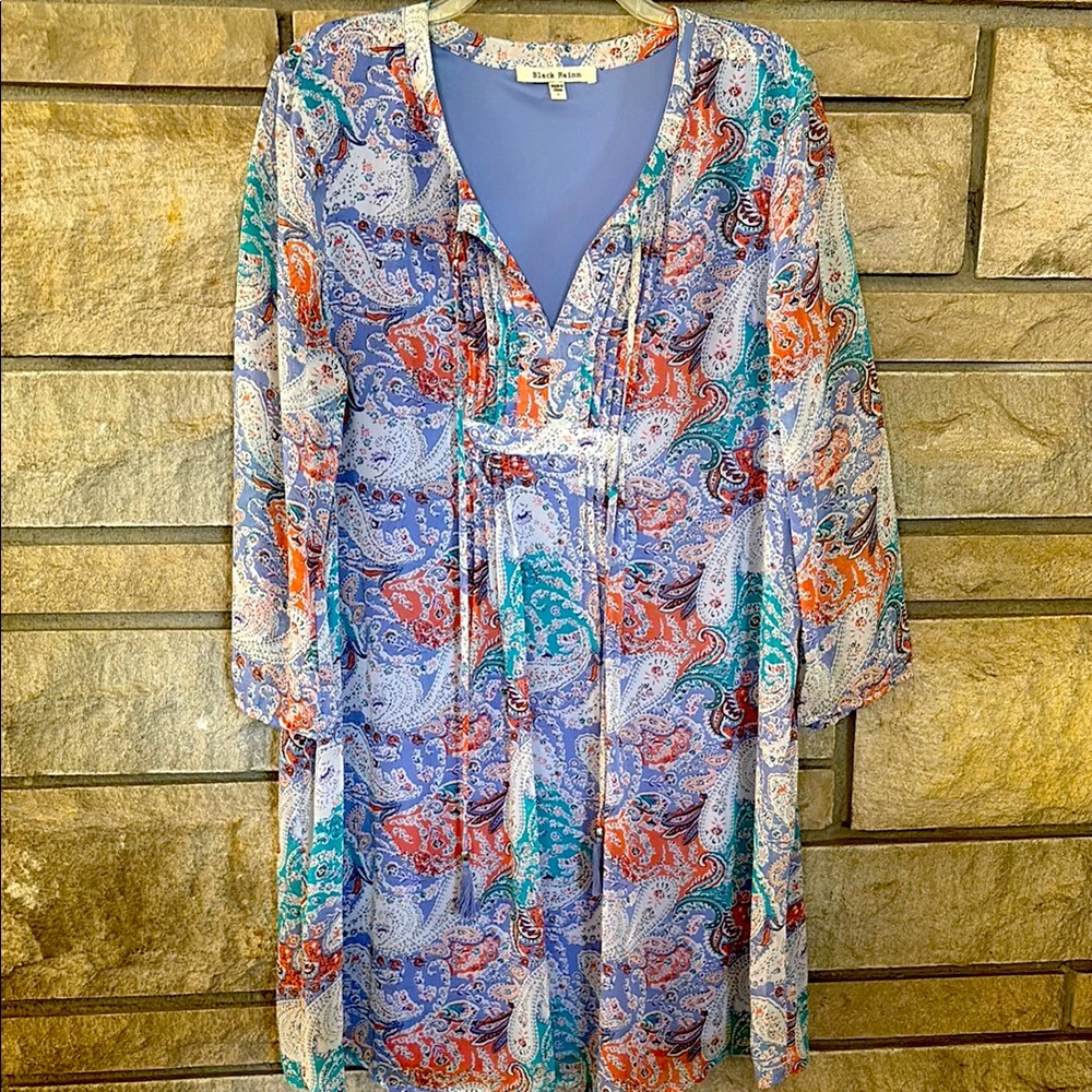 Black Rainn Multicolor Paisley Dress
